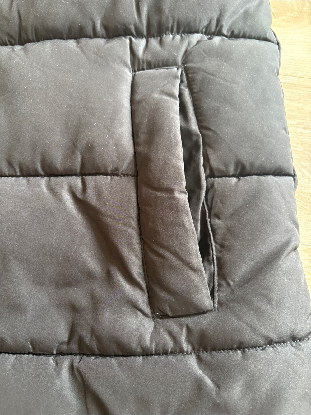 Noisy May Long Black Quilted Sleeveless Puffer Vest Size Small - Picture 2 of 6